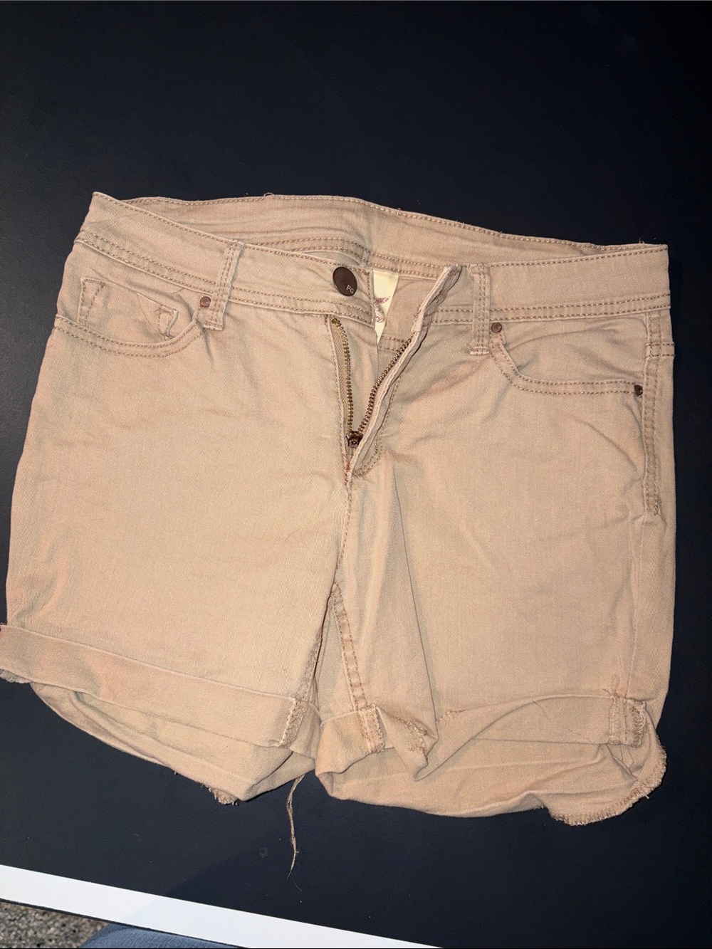 Faded Glory Light Beige Denim Shorts